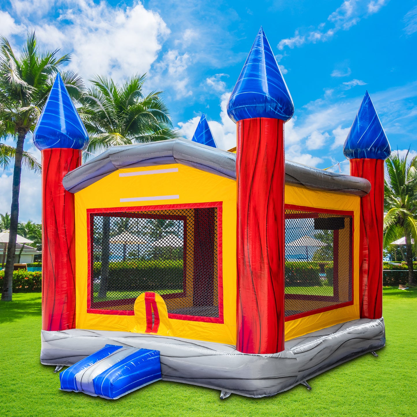 14FT Imperial Bounce House - Basketball Hoop Included