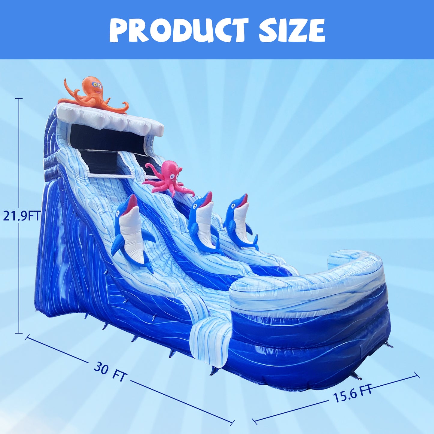 22FT Ocean Creature Wet/Dry Water Slide - 11192