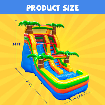 14FT Tropical Wet/Dry Water Slide