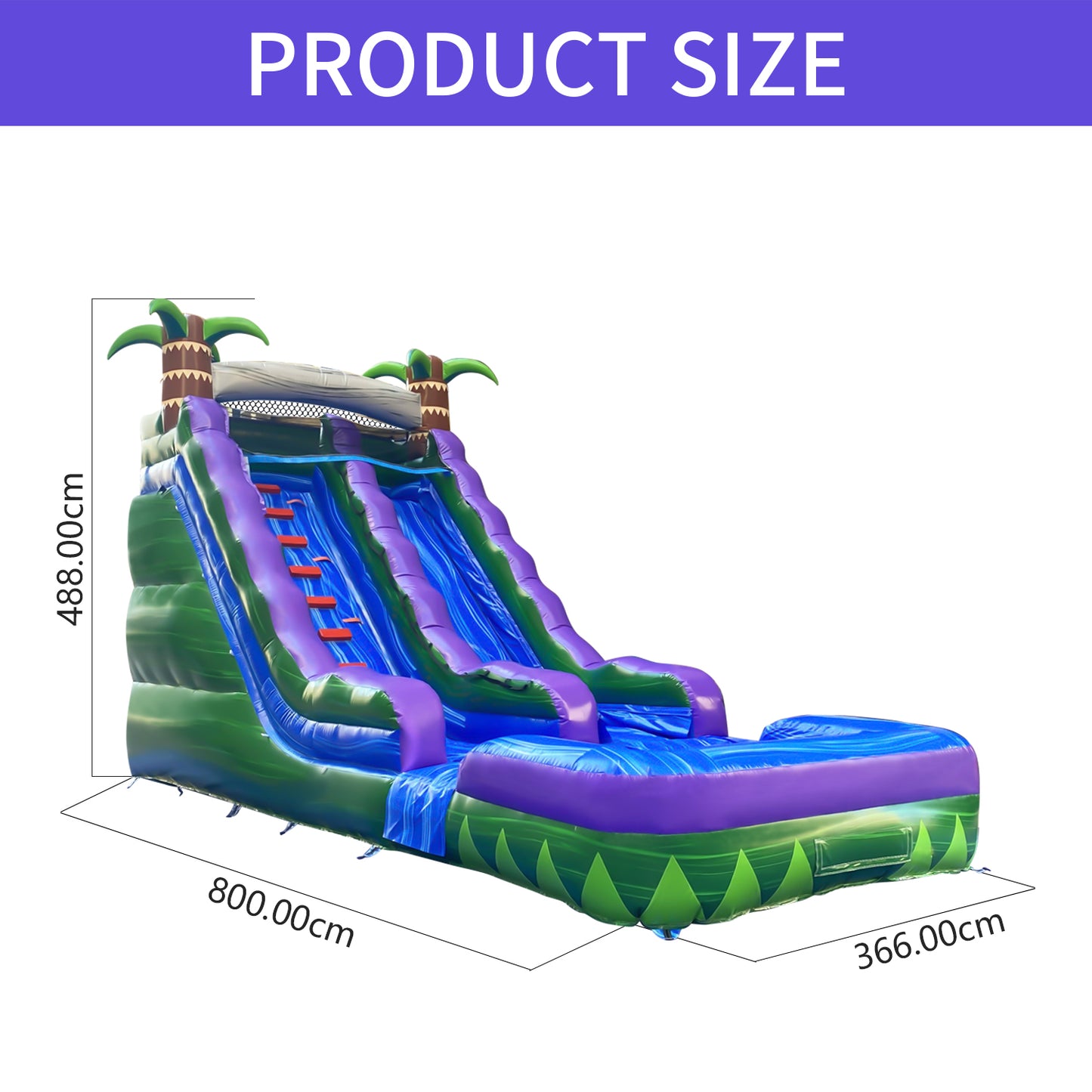 16FT Jungle Rush Wet/Dry Water Slide - 11156